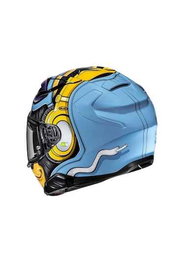 Hjc F71 Monkey Dj Mc23 Kapalı Kask Mavi - Turuncu