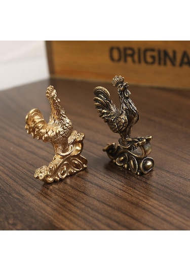 Suntek Magideal Tavuk Heykelcik Çin Horoz Heykeli Mağaza Bakır-rengi