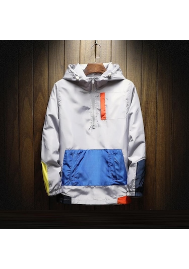 İlkbahar Sonbahar Patchwork Sokak Ceketler Erkekler Kapşonlu Rahat Arrı Baskı Rüzgarlık Ceket Erkek Hip Hop Ceket Homme Gri İlkbahar Sonbahar Patchwork Sokak Ceketler Erkekler Kapşonlu Rahat Arrı Baskı Rüzgarlık Ceket Erkek Hip Hop Ceket Homme Gri