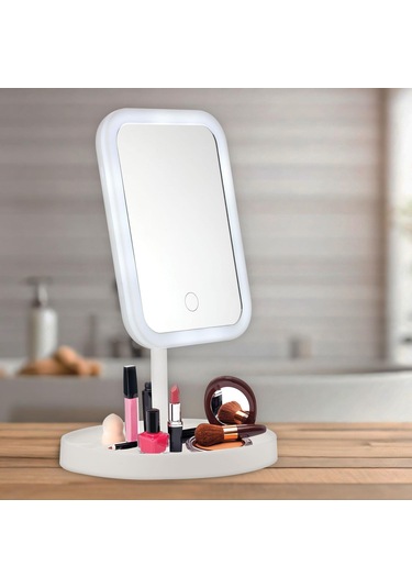 Polosmart Pbs517 Şarjlı Led Işıklı Makyaj Aynası Beyaz Beyaz