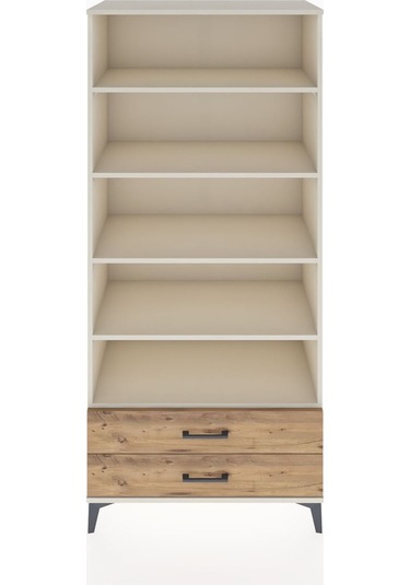 Hyperion Dolap 5 Raflı 2 Çekmeceli 88x44x195 Aytaşı-çam Aytaşı