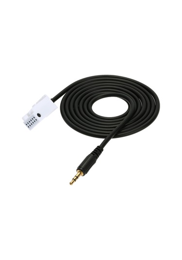 Gajeena Mercedes Aux Kablosu 3.5mm Jack 12 Pin, 144cm Uzunluk, Audio 20/30/50 Aps Uyumlu, Cep Telefonu/mp3 Müzik Bağlantısı, Siyah