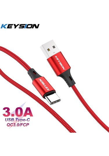 Keysıon 3a Usb C Tipi Kablo Hızlı Şarj Kablosu Samsung Uyumlu S9 Xiaomi Usb C Veri Kablosu Hızlı Telefon Şarj Kablosu Tip-c Usb Kablosu