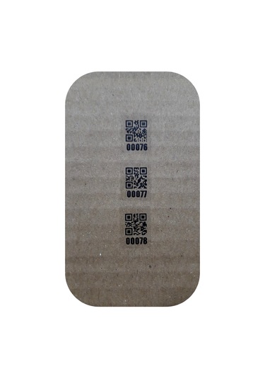 Şeffaf Baskılı Etiket Karekod Barkod Seri Numaralı Envanter