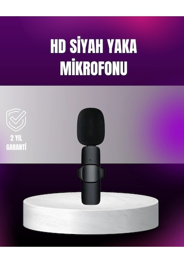 Ceylan Adam Apple Uyumlu iPhone Çift Mikrofonlu Kablosuz Yaka Seti Profesyonel Ses Çok Renkli
