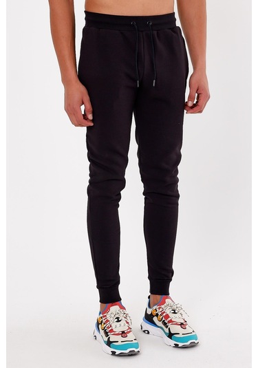 Jahr Marc Ekstra Slim Fit Siyah Erkek Eşofman Altı Siyah