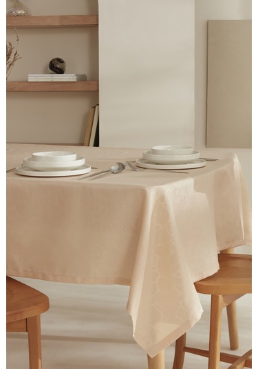 Karaca Home Pebble Masa Örtüsü Ekru Ekru