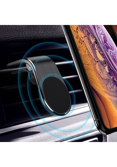 Sones Araba Metal Manyetik Hava Çıkışı Cep Telefonu Tutucu Braketi Gümüş