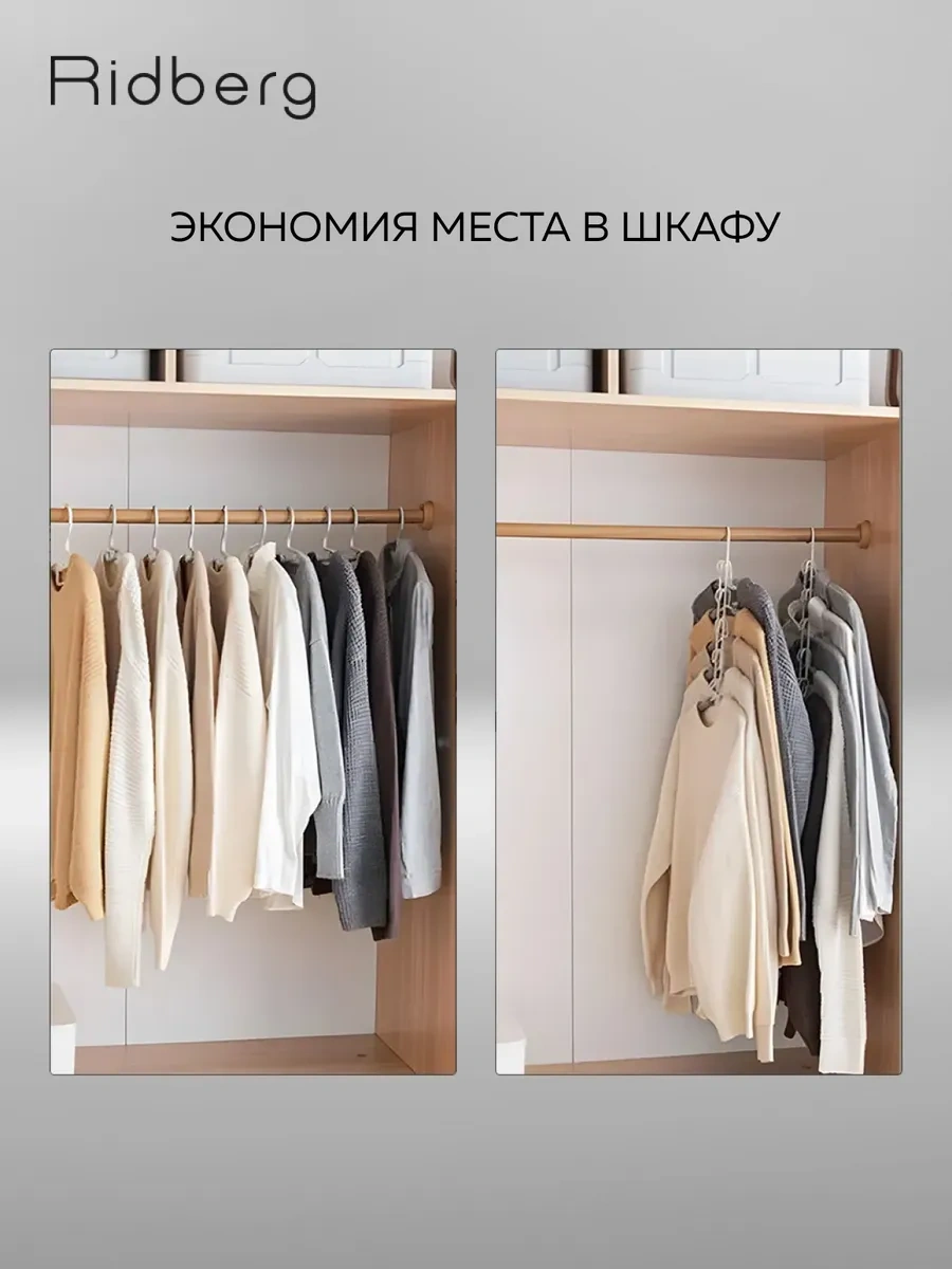 Rıdberg Home Çok Katmanlı Elbise Askıları 323221744 Gri