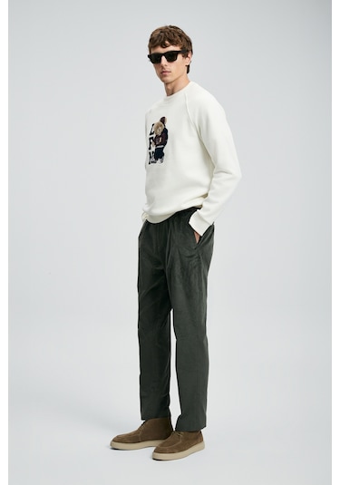 Lufian Storm Erkek Sweatshirt Kırık Beyaz Kırık Beyaz 112030172100510 Beyaz
