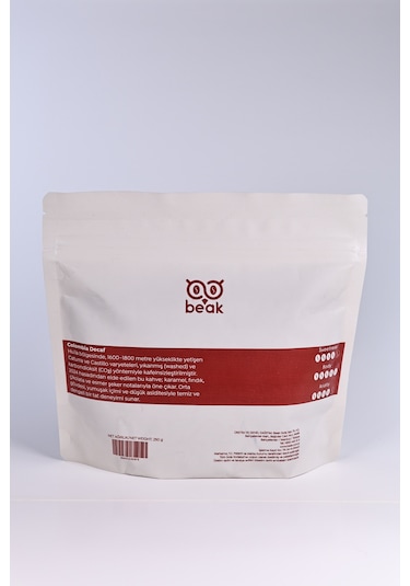 Colombia Decaf Çekirdek Kahve 250 Gr , %100 Arabica Çekirdek Kahve