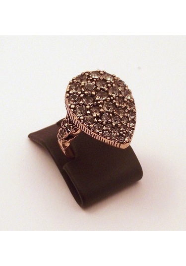 Asinagumus Damla Black Diamond Elmas Montür Yüzük Sevgiliye Hediye Gümüş