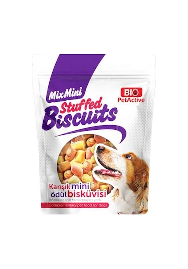 Bio Petactive Mix Mini Stuffed Köpek Ödül Bisküvisi 200 G