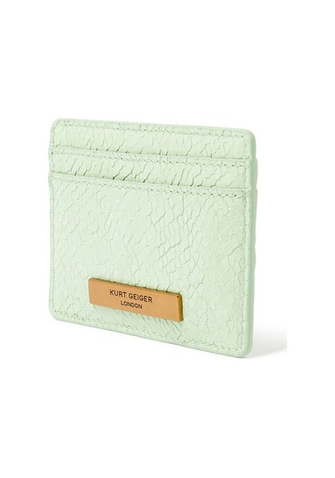 Kurt Geiger Chelsea Card Holder, Kompakt Deri Kartlık Kadın Yeşil