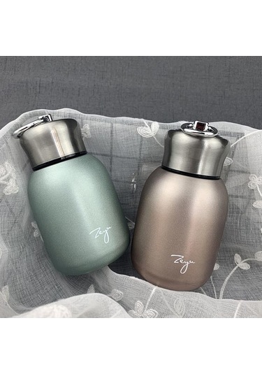 Pazly 300ml Gül Altın Mini Kahve Vakum Şişesi, Taşınabilir Termos Seyahat Su Şişesi Gül Altın