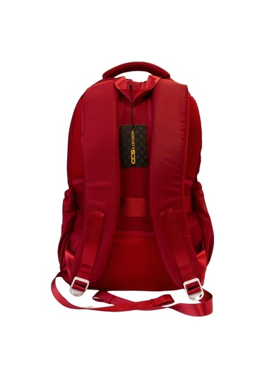 Ççs London 2 Büyük 2 Küçük 4 Gözlü Çok Geniş Okul Çantası, Sırt Çantası, Spor Çantası, Günlük Çanta 51678 Kırmızı Desenli