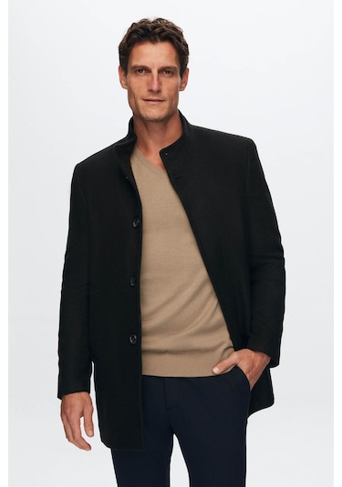 Ds Damat Regular Fit Siyah Hakim Yaka Kaşe Kaban 5HF08ORT10002 Siyah Ds Damat Regular Fit Siyah Hakim Yaka Kaşe Kaban 5HF08ORT10002 Siyah