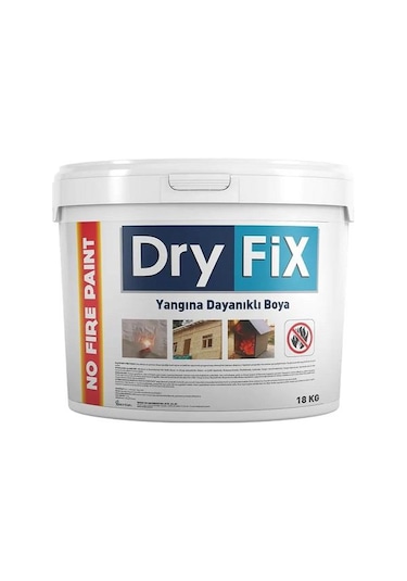 Dryfix No Fire Paint Yangın Geciktirici Alev Almayan Yanmaz Boya 18 Kg Ral 9003 Kırık Beyaz