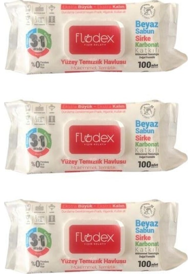 - Pratik Yüzey Temizlik Havlusu 100adet - 3 Paket Diğer