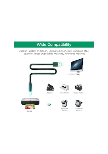 Ebitda 10 Metre Ugreen Usb Yazıcı Kablosu Genişletici, Usb 2.0 Aktif Kablo