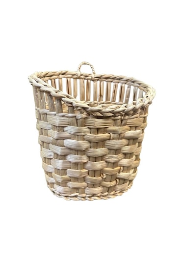 Uretti - Okay 5711 4425 El Yapımı Rattan Hasır Örgülü Dekoratif Sepet Bej