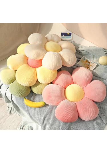40cm Renkli Ayçiçeği Yastık, Petal Yastık, Doldurulmuş Oyuncak Diğer