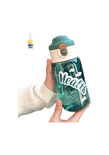 Runxi Life Hall Küçük Uçak Kullanışlı Fincan Çocuk Karikatür Öğrenci Erkek Ve Kadın Okula Giden Yaz Büyük Kapasiteli Taşınabilir Plastik G3ce8j Yeşil