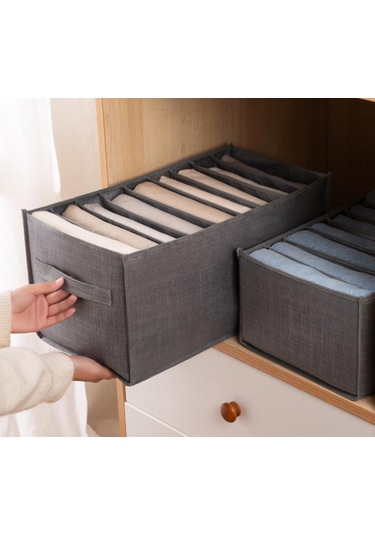 Pantolon Elbise Saklama Dokunmamış Kumaş Kutusu Kot Tayt Bölmeli Bitirme Çantası Giyim Bölücü Sepeti Ev Gardırop Bölücü Çanta Saklama Çantası C Diğer