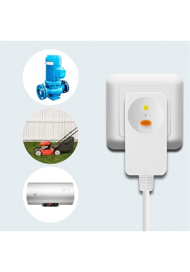 Xurunkeji Fı Devre Kesici Kişisel Koruma Fişi Yedek Fiş 10ma Kaçak Akım Devre Kesici 16amp Ab Fişi, Beyaz