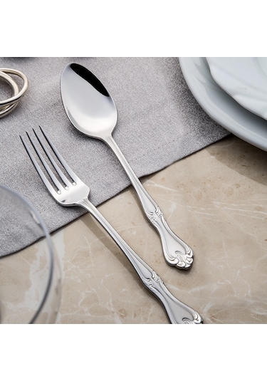 Nehir Lalezar Saten 6lı Tatlı Çatal Gümüş