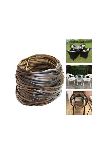 Sentetik Rattan - 32m - Rattan Tamir Malzemesi - Yüksek Mukavemetli - Veranda Sandalyesi Tamir Takımı - Rattan Mobilya Tamiri - Kahverengi Diğer
