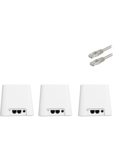 Everest FINIX MW3-3P 2.4 GHz 5 GHz WiFi AC1200 Dual Band Gigabit Router 3'lü