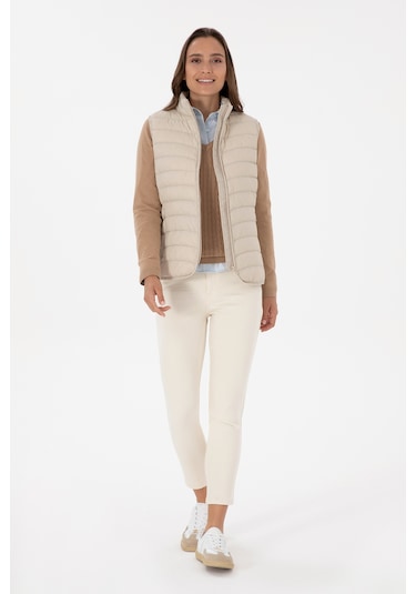 U.s. Polo Assn. Kadın Yelek Dokuma 50308083-vr256 İnci