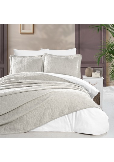 Schafer Shine Yatak Örtüsü Seti -3 Parça -Bej Çok Renkli