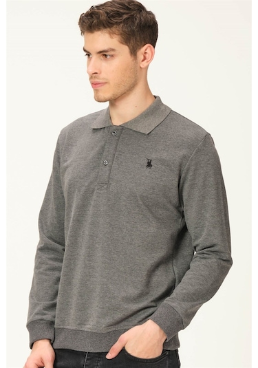 V4007 Dewberry Erkek Sweatshırt-antrasit Antrasit