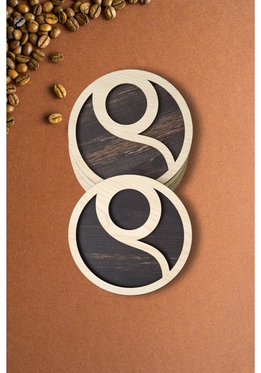 Kutaydan 6 Parça Ahşap Lazer Kesim Bardak Ve Kahve Altlığı Ahşap