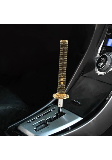 Sones Evrensel Samuray Şekilli Manuel Veya Otomatik Vites Topuzu, Uzunluk: 31,5 Cm Altın