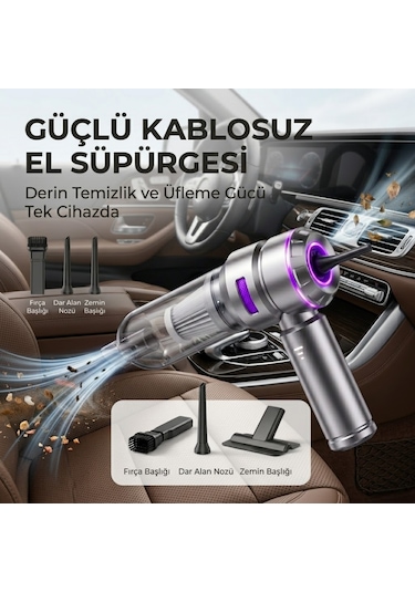 Kablosuz El Tipi Çoklu Başlıklı Süpürge