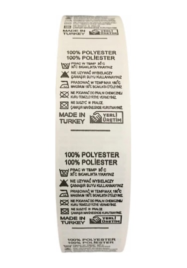 Yıkama Talimatı - %100 Polyester