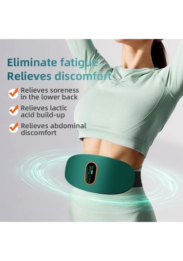 Elmpaly Usb Şarjlı Taşınabilir Masaj Aleti, Beyaz, Şiddet Ayarı, Karın Ve Göbek Yağları Eritme