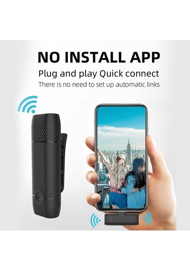 Primepickings Kahverengi Kablosuz Lavalier Mikrofon - Type-c Arayüzlü, Gürültü Azaltıcı, Tak Ve Çalıştır, Canlı Yayın Ve Kayıt İçin