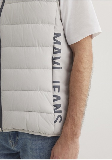 Mavi - Mavi Jeans Detaylı Kapüşonlu Gri Yelek 0110554-70074 Gri