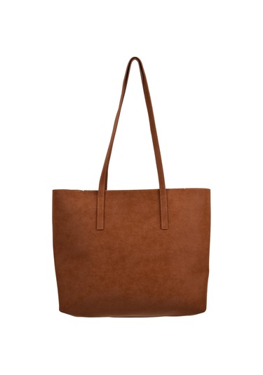 Kadın Büyük Boy Süet El Ve Omuz Çantası - Taba Taba