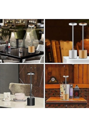 Metabagua Gece Işıkları Ortam Aydınlatma Akülü Led Masa Lambası Taşınabilir Usb Şarj Edilebilir Gümüş U8r0wv Gümüş