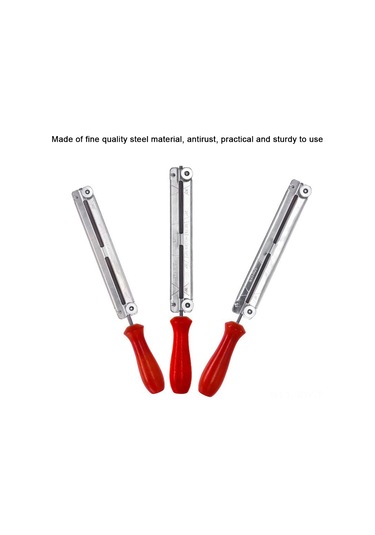 Youmex Ahşap Saplı Çelik Zımpara, Motorlu Testere İçin Pas Koruyucu, 4.0mm Manuel Keskinleştirici Alet