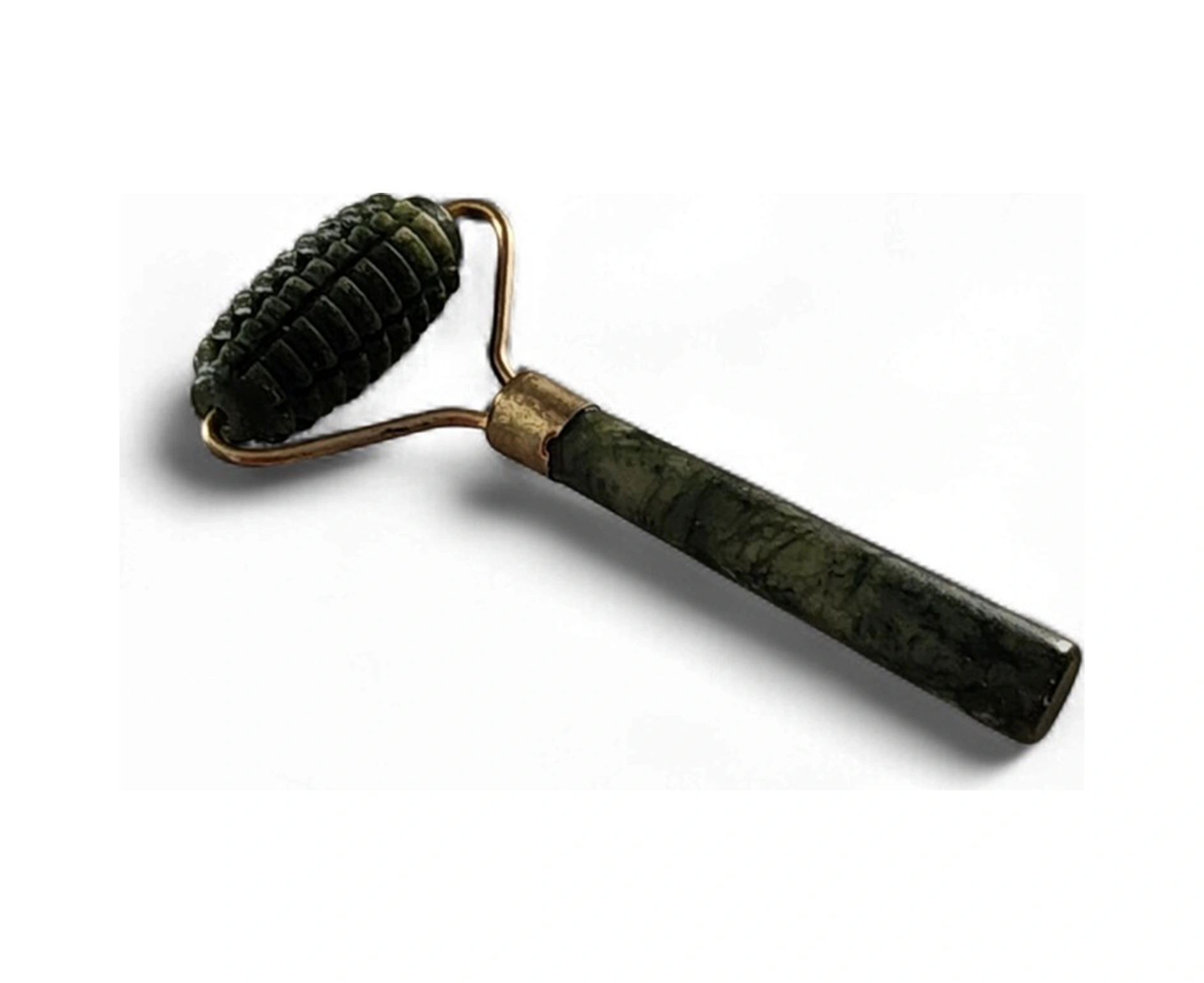 Orijinal Yeşim Düz Roller Yüz Masaj Taşı Tırtıklı Roller