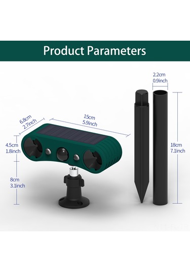 Lemestar Güneş Enerjili Hareket Sensörlü Dış Mekan Alarm Lambası - Su Geçirmez Ve Hayvan Kovucu