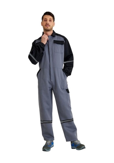 Şensel, Reflektörlü İş Tulumu-eko.- Gri-siyah -55e2382-