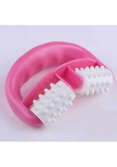 Novahub T9142 Plastik Kılavuz İki Tekerlekli Masaj Yuvarlak Sap Masajı Kırmızı Diğer, Pratik Masaj Aleti Çok Renkli