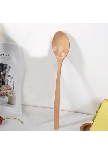 Kahverengi Tahta Kaşık Sofra Mutfak Pişirme Gereçler Araçları Çorba Çay Kaşığı Catering Pişirme Gereçler Aracı Kahve Çorba Çay Kaşığı